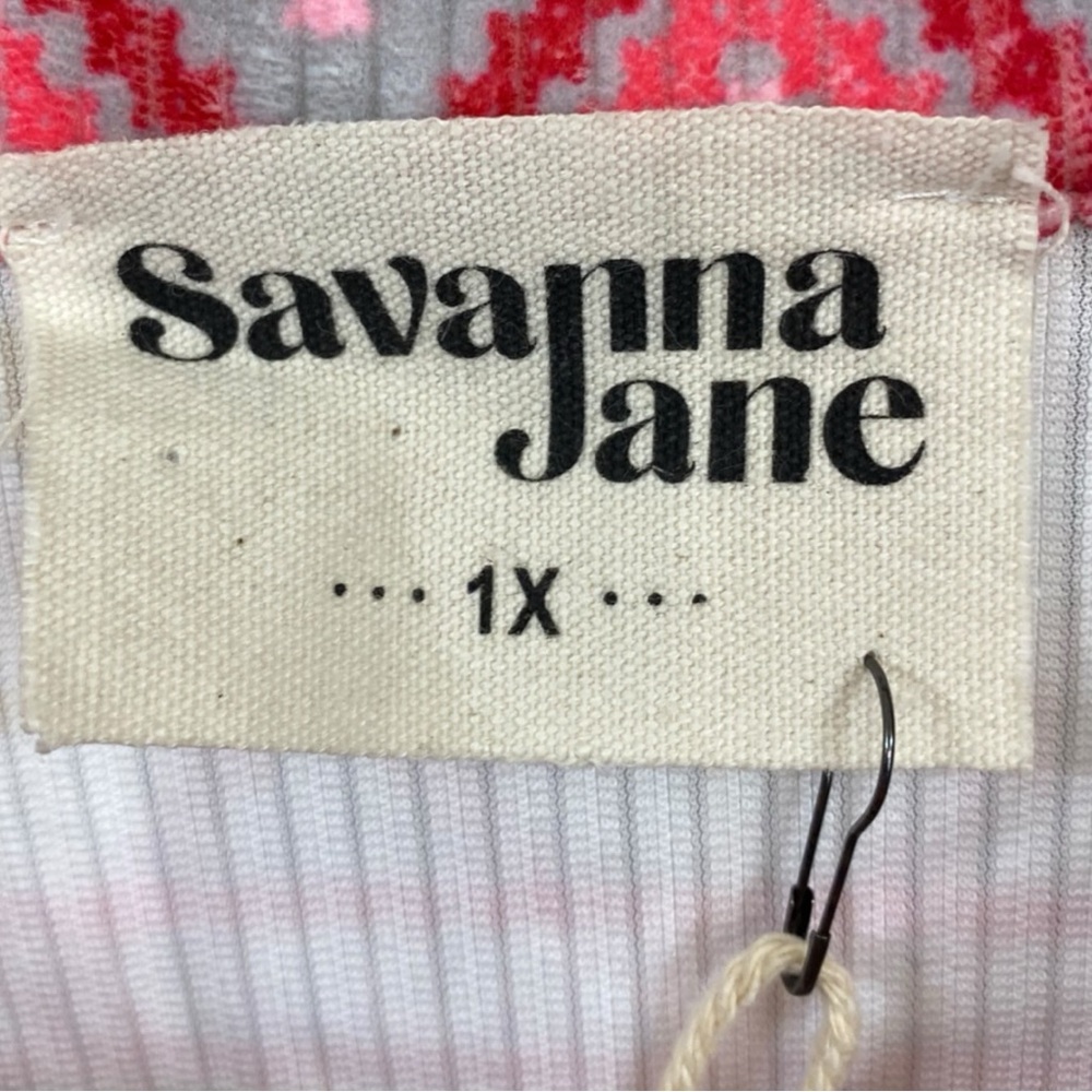 Savannah Jane Pink Orange Grey Southwest Print Rhinestone Trim Jacket NWT XL - Picture 8 of 10